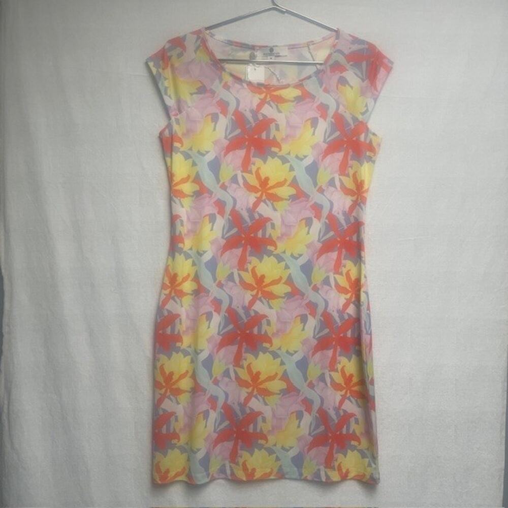 Jean-Pierre Klifa Orange Tropical All Over Print Women's Dress - Size M - NWT
